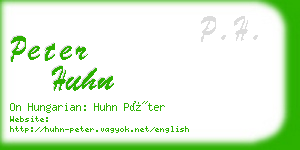 peter huhn business card